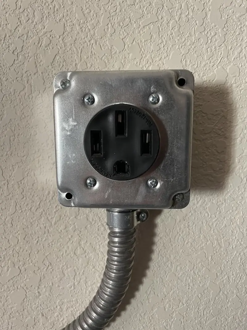 NEMA 14-50 outlet installed for Smart Home Electrical in Forks